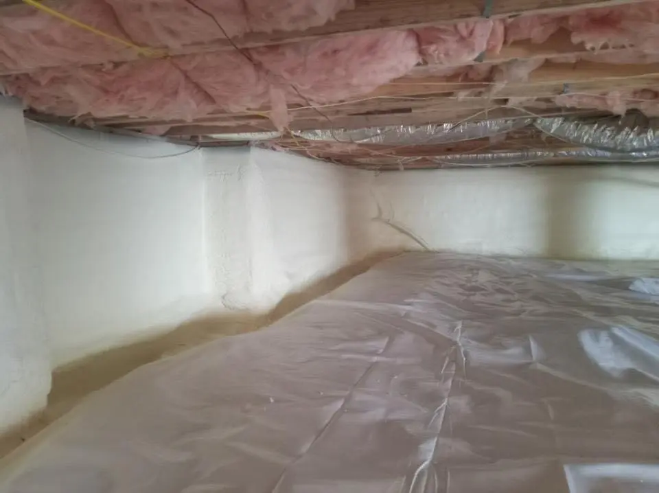 Crawl space encapsulation with closed-cell spray foam for Roof Waterproofing in Cullman